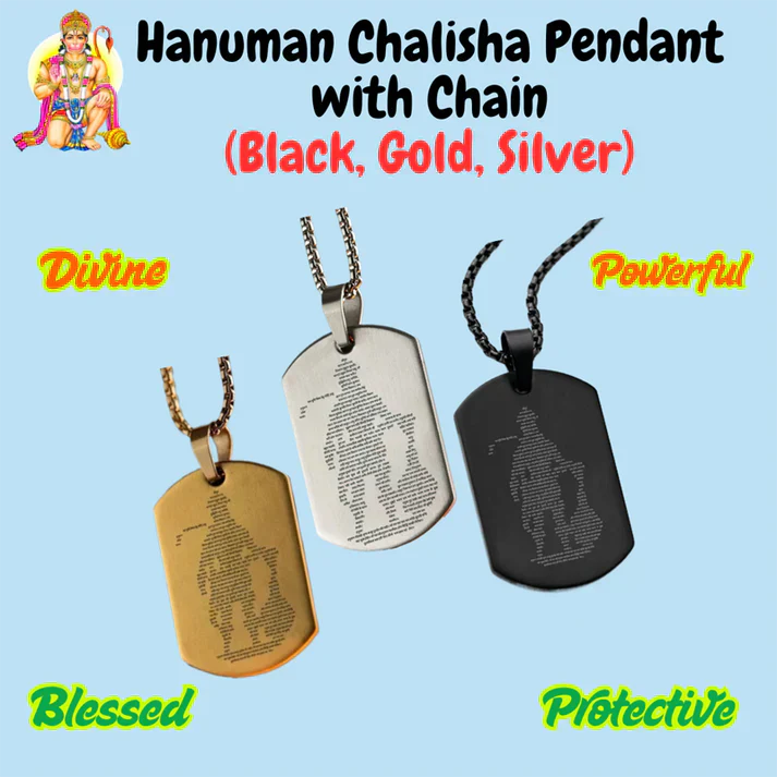 Hanuman Chalisa pendant with chain (locket)