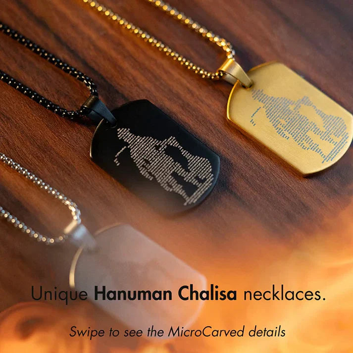 Hanuman Chalisa pendant with chain (locket)