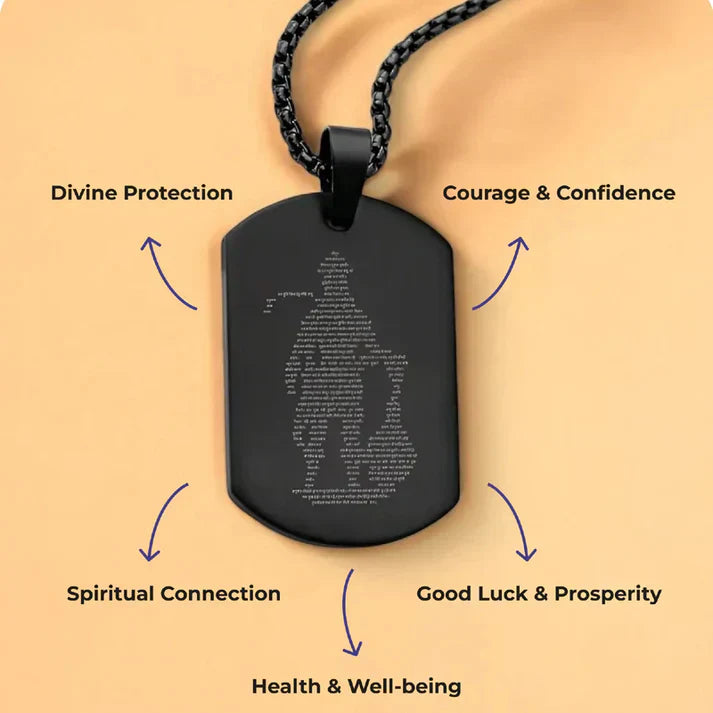 Hanuman Chalisa pendant with chain (locket)