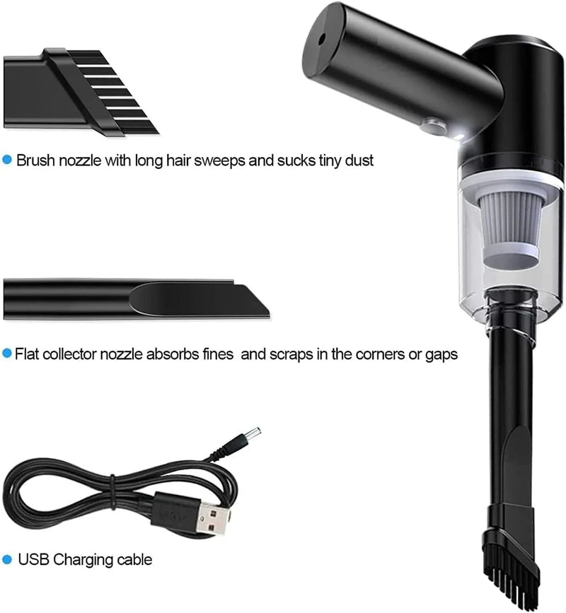 3 in 1 Mopping Vacuum Blower with Mini Dust Buster USB Portable Vacuum Cleaner Dry and Wet