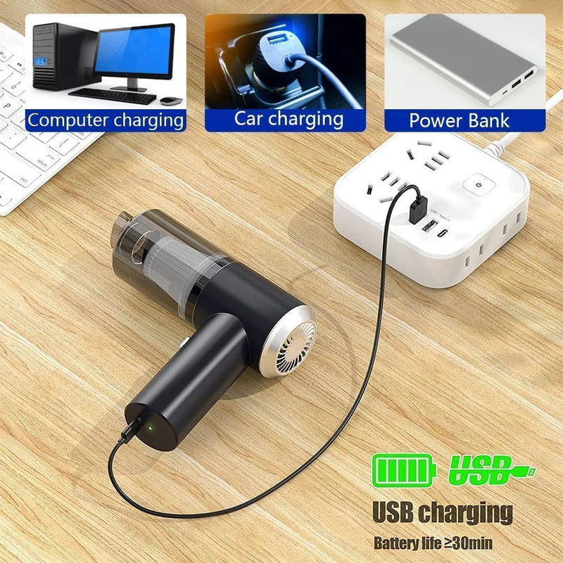 3 in 1 Mopping Vacuum Blower with Mini Dust Buster USB Portable Vacuum Cleaner Dry and Wet